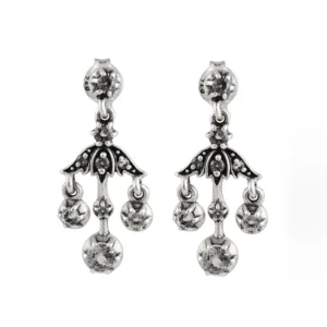 Boucles d’oreilles Emma Argent Oxydé