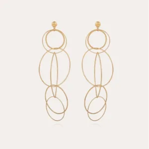 Boucles d'oreilles Torsade Multi dorées