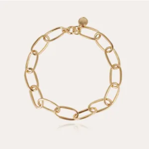 Collier Maille Ovale grand modèle doré