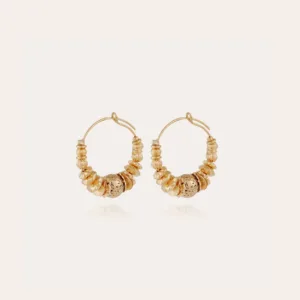 Boucles d'oreilles créoles Aloha mini dorées