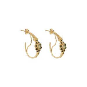 Boucles d'Oreilles Anne tourmaline verte