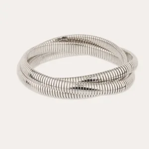 Bracelet Infinity trois rangs argenté - Petit Modèle
