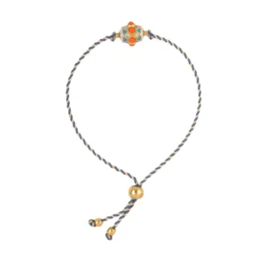 Matanzas fil bicolor Écru et bleu Bracelet