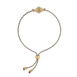 Bracelet Rio - fil bicolore Vert et rose