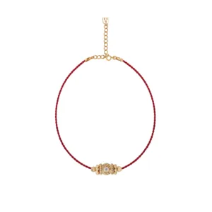 Choker Rakhi 1 Topaze blanche