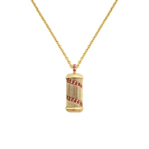Collier Tabiz Spirale Saphir Rose