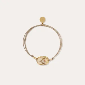 Bracelet lien Scaramouche émail doré