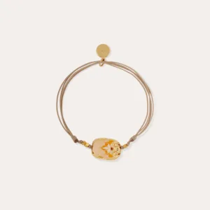 Bracelet lien Scaramouche émail doré
