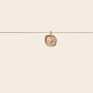 Collier PIERROT STRAWBERRY QUARTZ